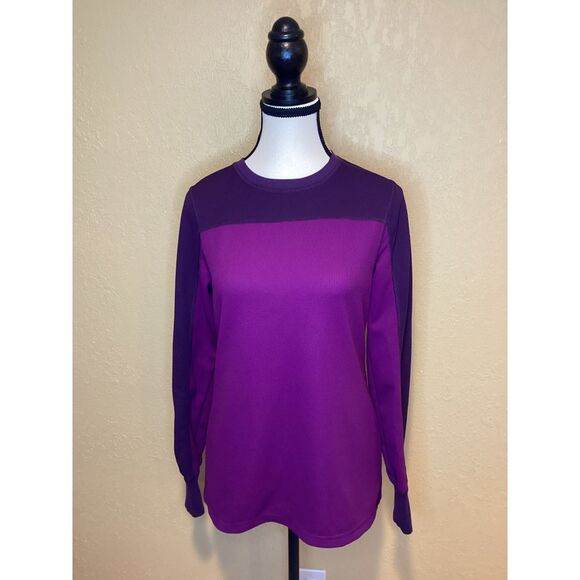 Koppen Waffle Knit Hiking Base‎ Layer Long Sleeve Top, Two-tone purple, Medium - Picture 1 of 7